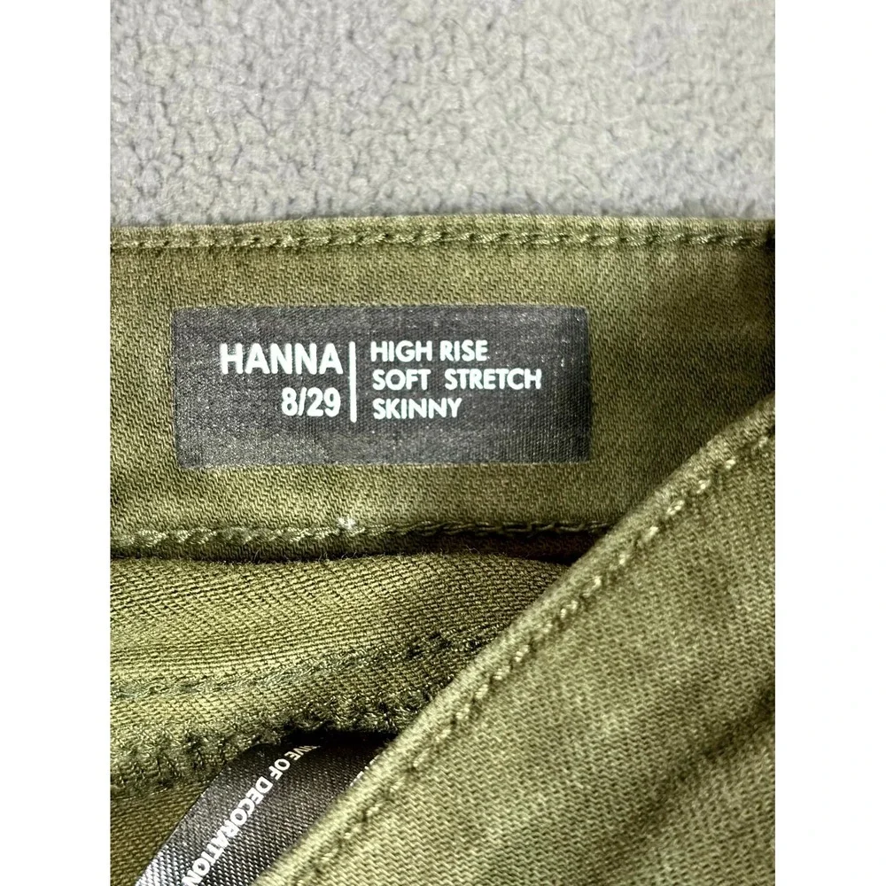 Buffalo David Bitton Havana Ankle Jeans Womens 8/29 Green Denim High Rise Skinny
